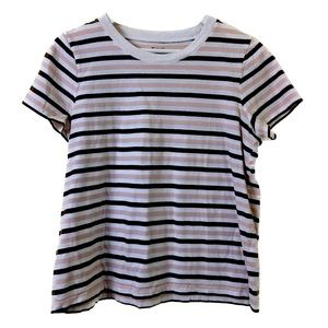 Madewell crew neck sleeve tee in stripes Medium